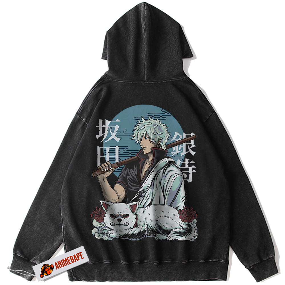 Gintoki Sakata Anime Hoodie, Vintage Gintama Hoodie for Fans