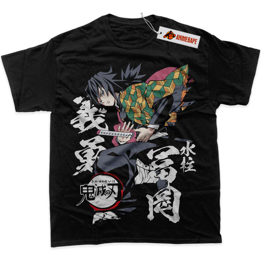 Demon Slayer Giyu Tomioka Graphic T-Shirt, Anime Shirt