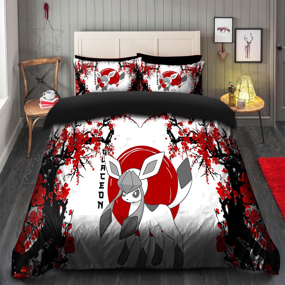 Glaceon Japan Style Bedding Set with Duvet Cover and 2 Pillowcases
