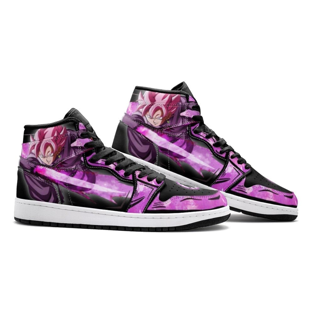Goku Black Rose Dragon Ball Air Jordan 1 High Top Shoes SMGBRD1