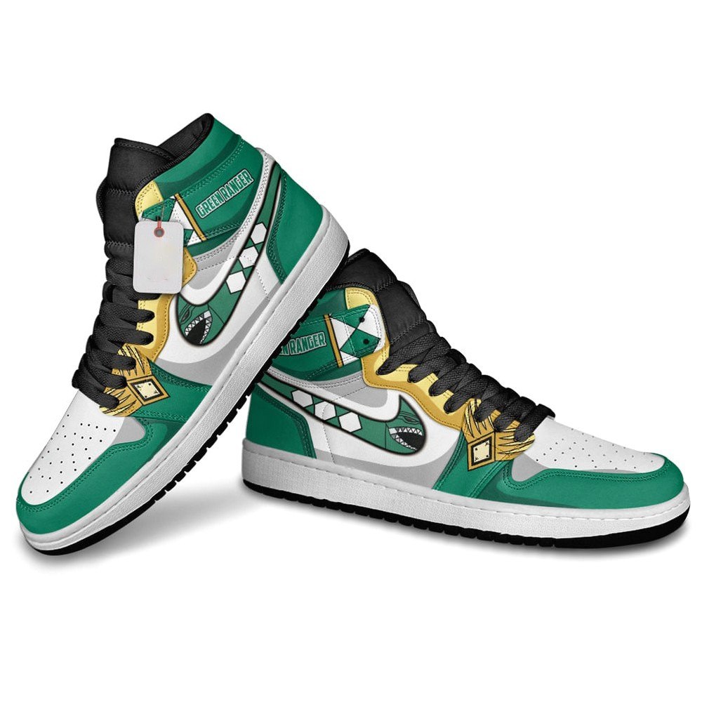 Green Ranger AJ1 Sneakers Movies Custom Shoes