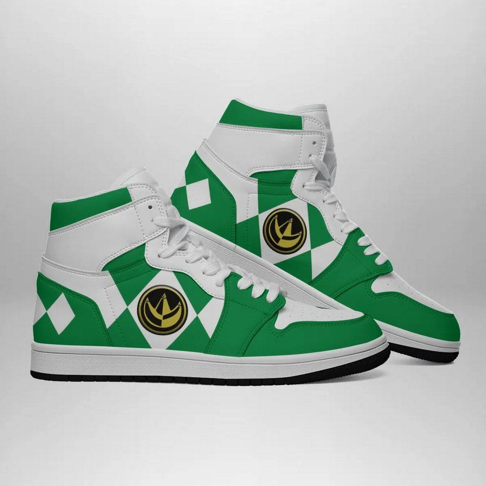Green Ranger Mighty Morphin V2 Power Rangers AJ1 Shoes