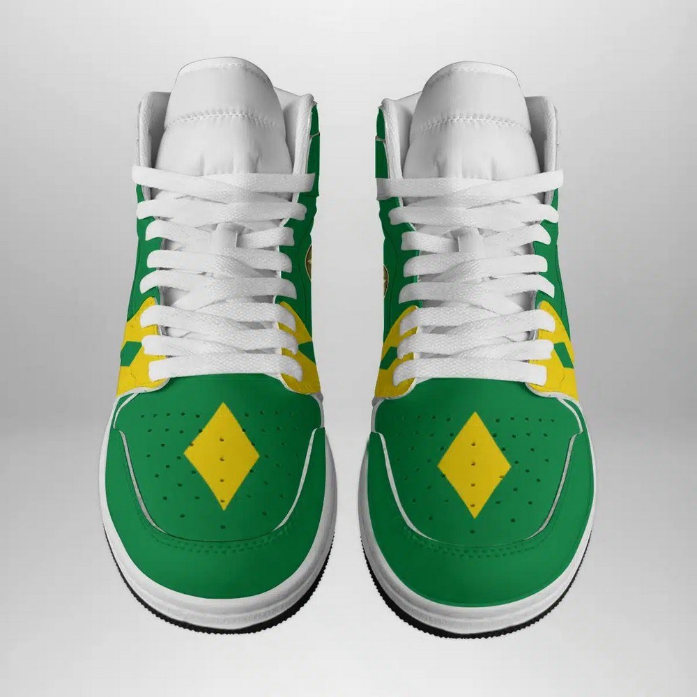Green Ranger Ninjetti Power Rangers AJ1 High Top Shoes