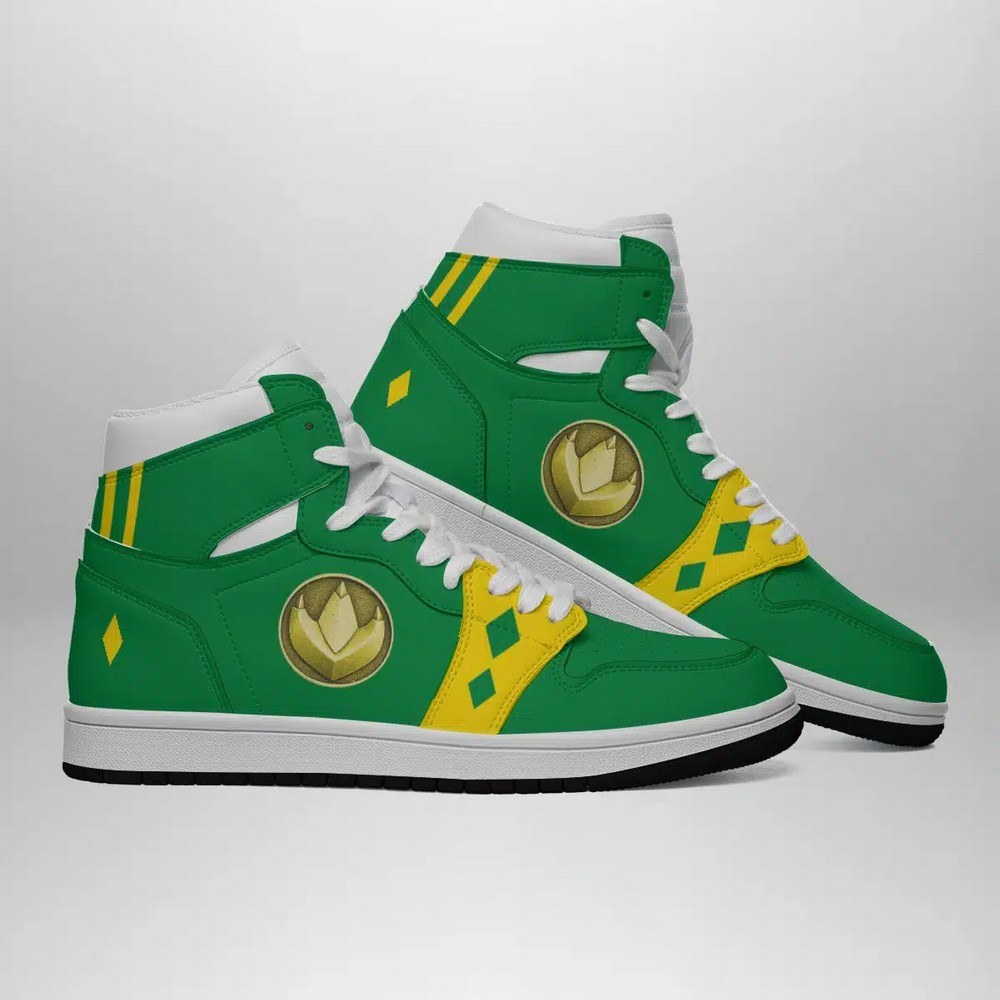 Green Ranger Ninjetti Power Rangers AJ1 High Top Shoes