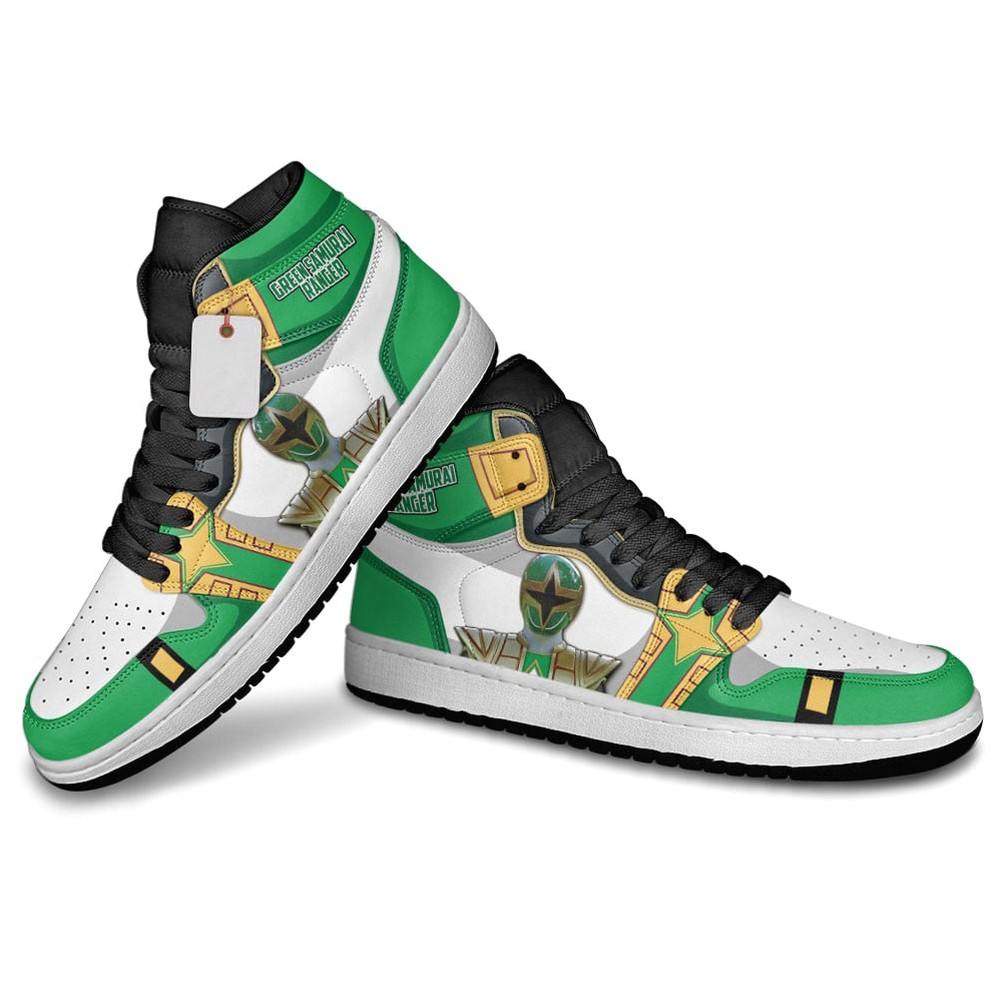 Green Samurai Ranger AJ1 Sneakers Movies Custom Shoes
