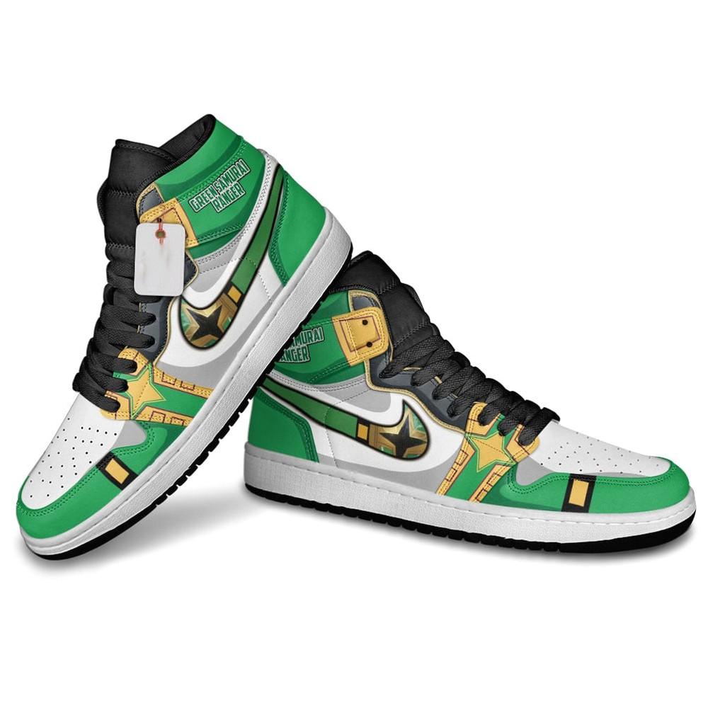 Green Samurai Ranger Movie AJ1 High Top Shoes