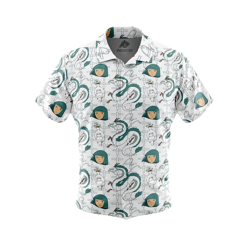 Haku Spirited Away Button Up Hawaiian Shirt