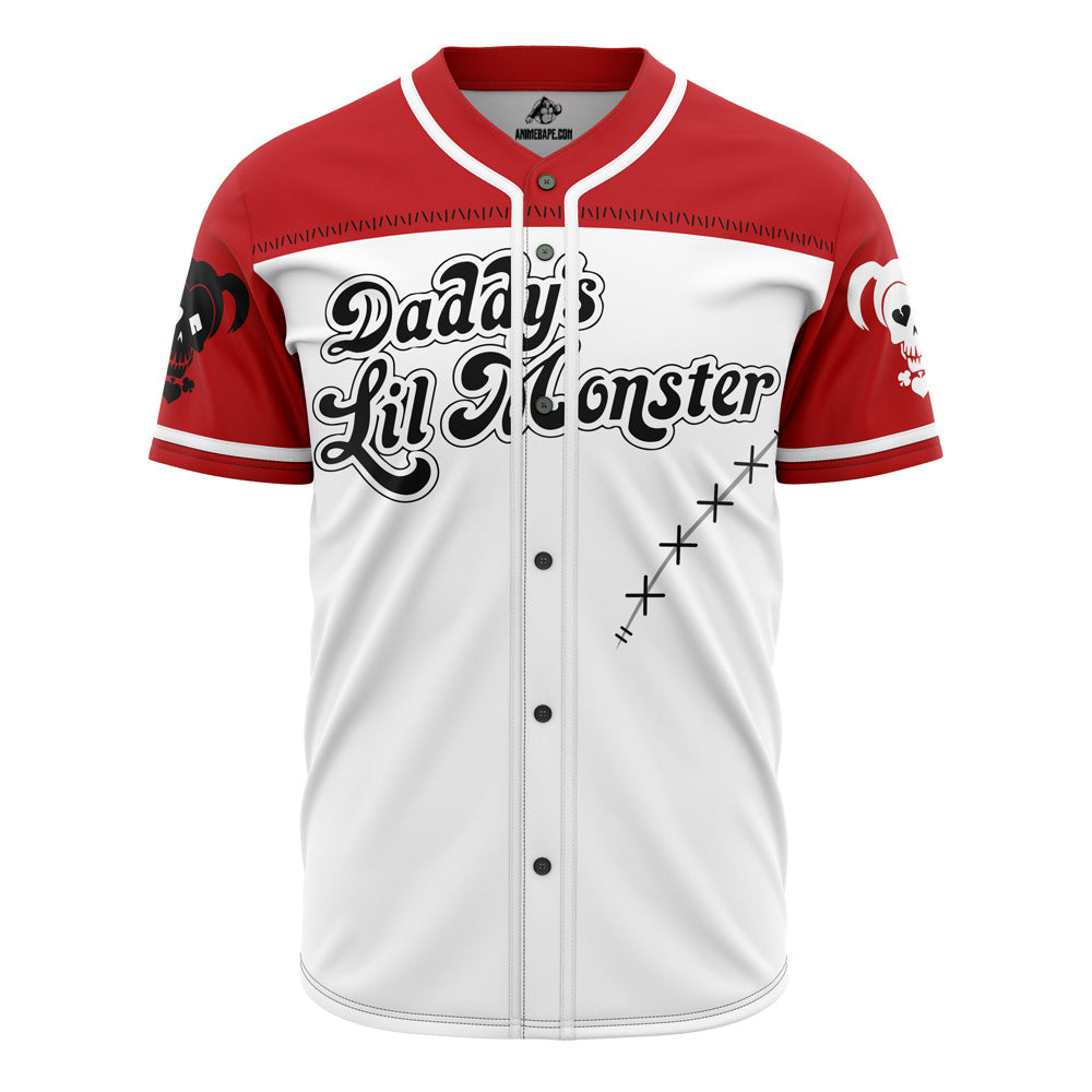 Harley Quinn Daddy's Lil Monster DC Comics Baseball Jersey