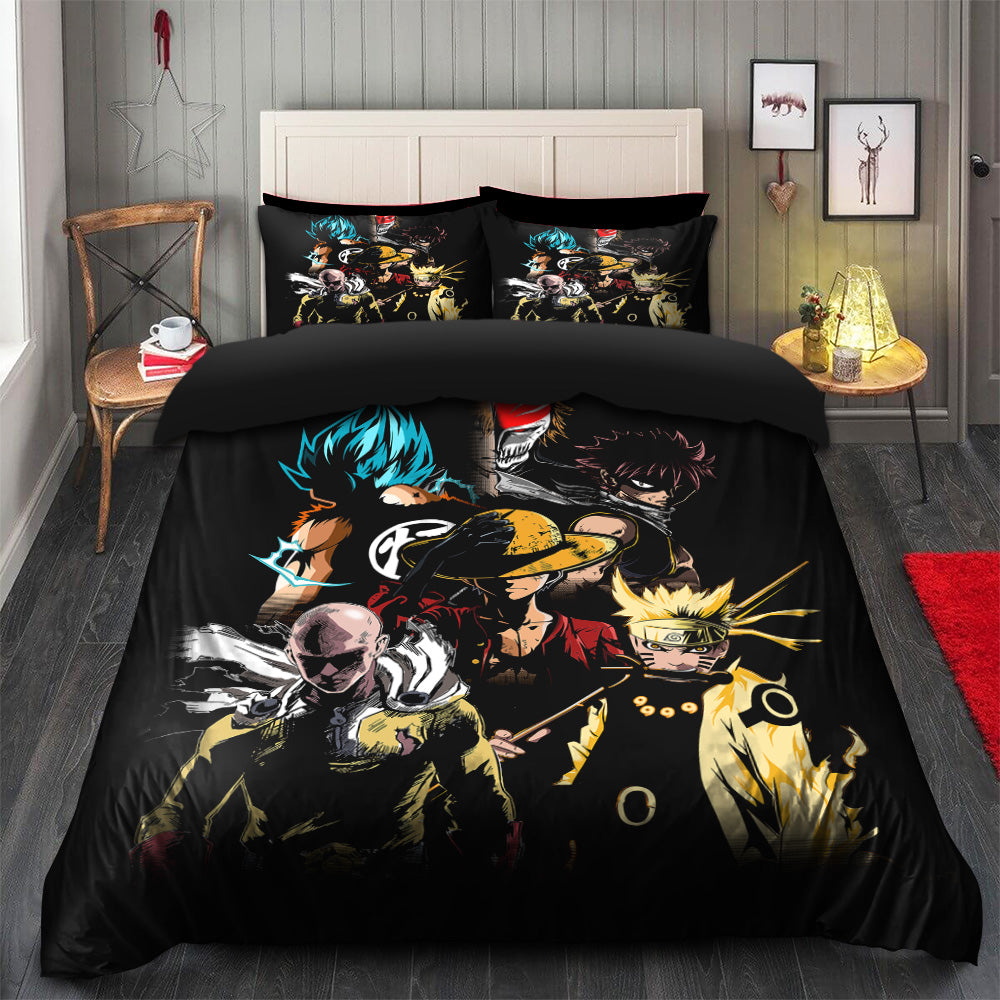 Kids Heroes Themed Bedding Set with Duvet Cover and 2 Pillowcases - Bedroom Decor