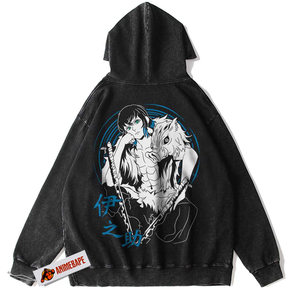 Demon Slayer Inosuke Hashibira Vintage Hoodie, Anime Hoodie
