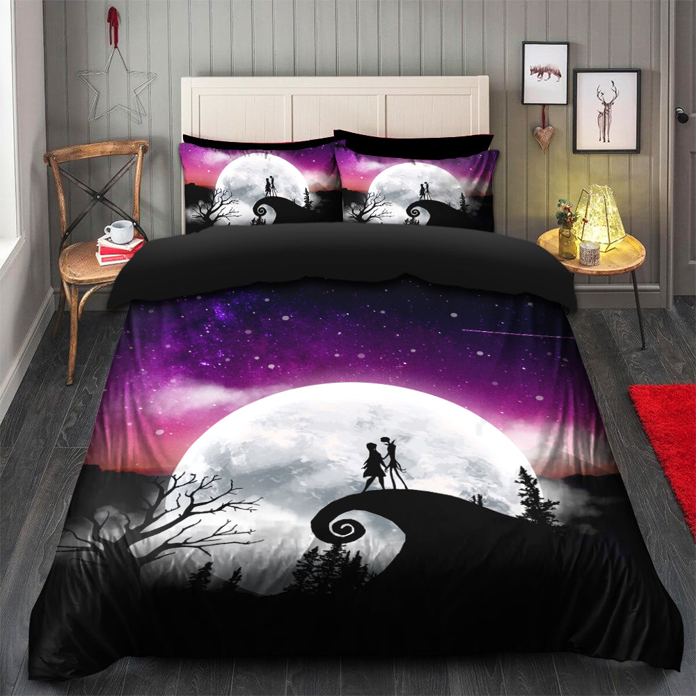 Jack Sally Moon Night Duvet Cover Set with 2 Pillowcases