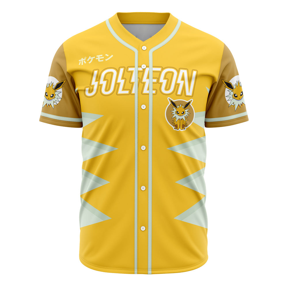 Jolteon Eeveelution Pokemon Baseball Jersey