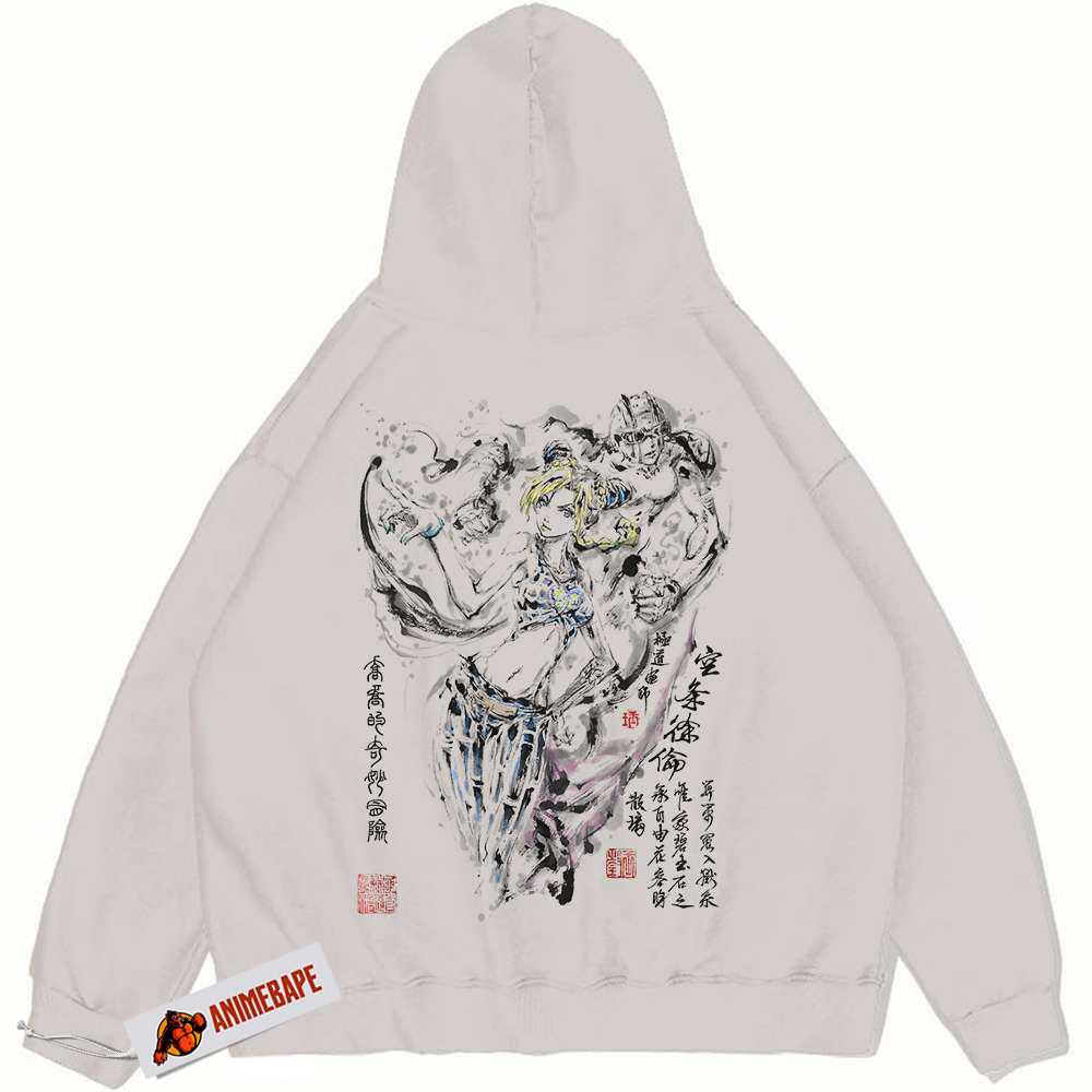 Jolyne Cujoh Anime Hoodie, JoJos Bizarre Adventure Vintage Hoodie