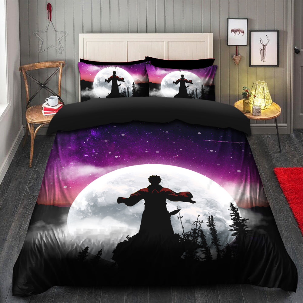 Anime Jujutsu Kaisen Sukuna Moon Night Galaxy Bedding Set Duvet Cover with 2 Pillowcases - Cozy Bedroom Decor