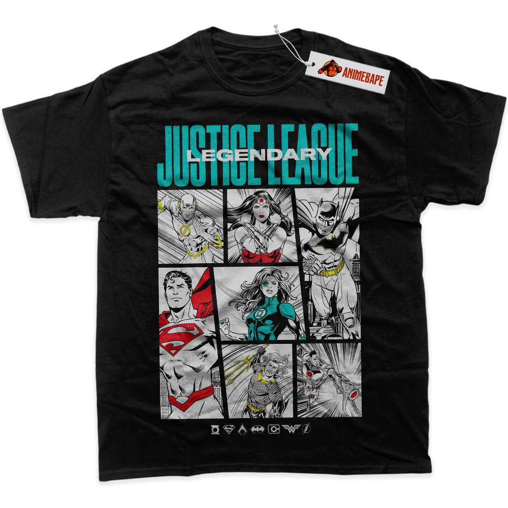 DC Comics Justice League Graphic T-Shirt for Men and Women