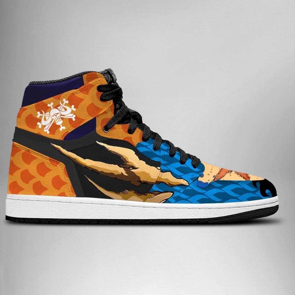 Kaido One Piece Air Jordan 1 High Top Shoes SMKOPA1