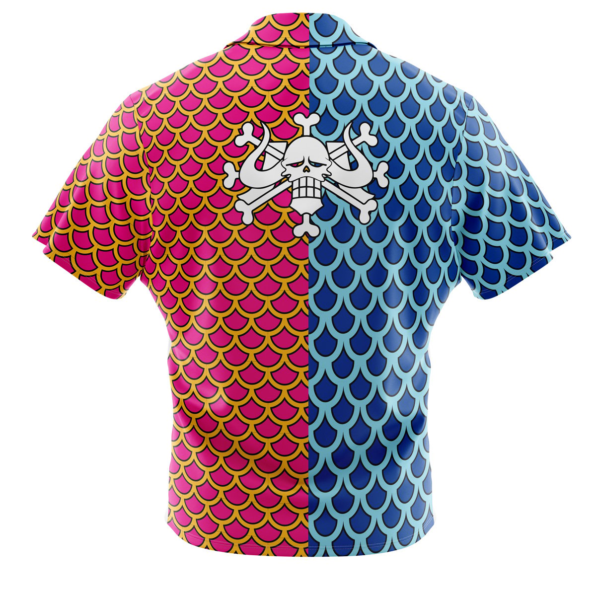 Kaido Pattern One Piece Pirates Button Up Hawaiian Shirt
