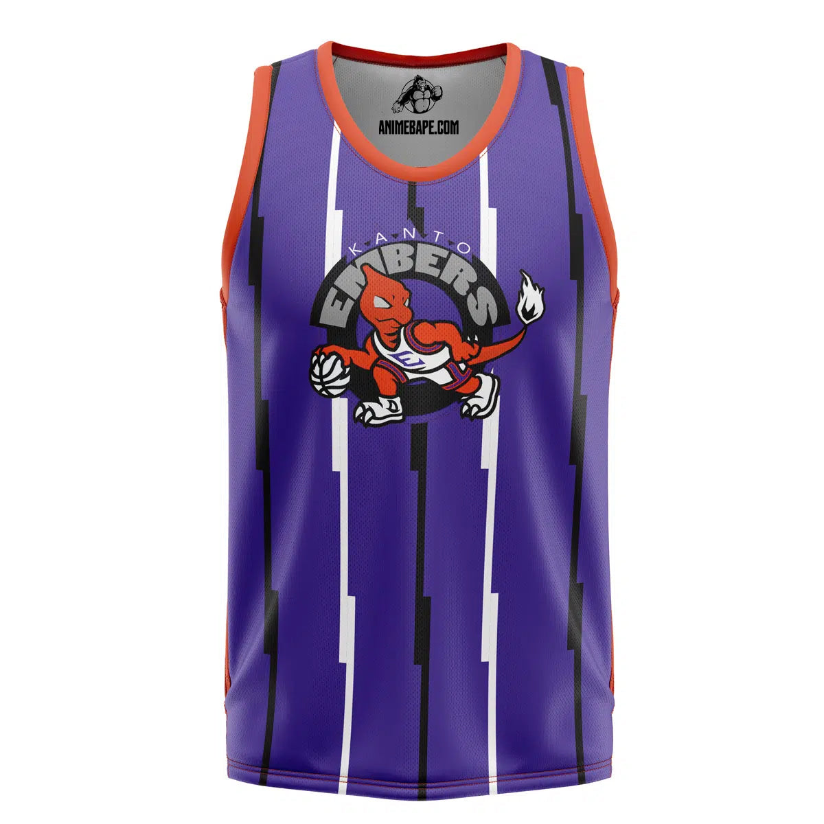Kanto Embers Charmeleon Pokemon Basketball Jersey
