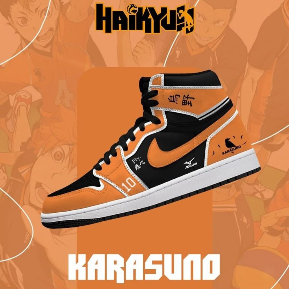 Karasuno Haikyuu AJ1 High Top Shoes