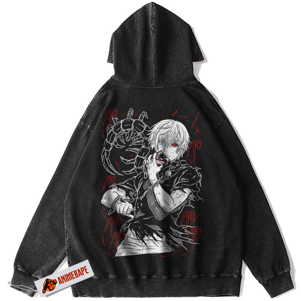 Ken Kaneki Tokyo Ghoul Anime Vintage Hoodie for Fans