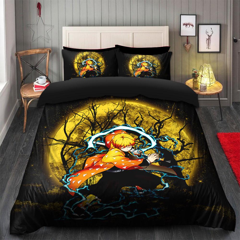 Zenitsu Moonlight Bedding Set Duvet Cover with 2 Pillowcases