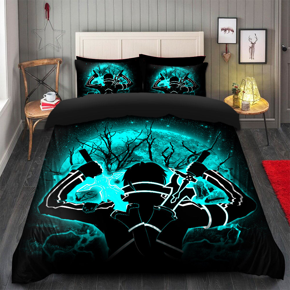 Kirito Sword Art Online Moonlight Duvet Cover Set with Pillowcases
