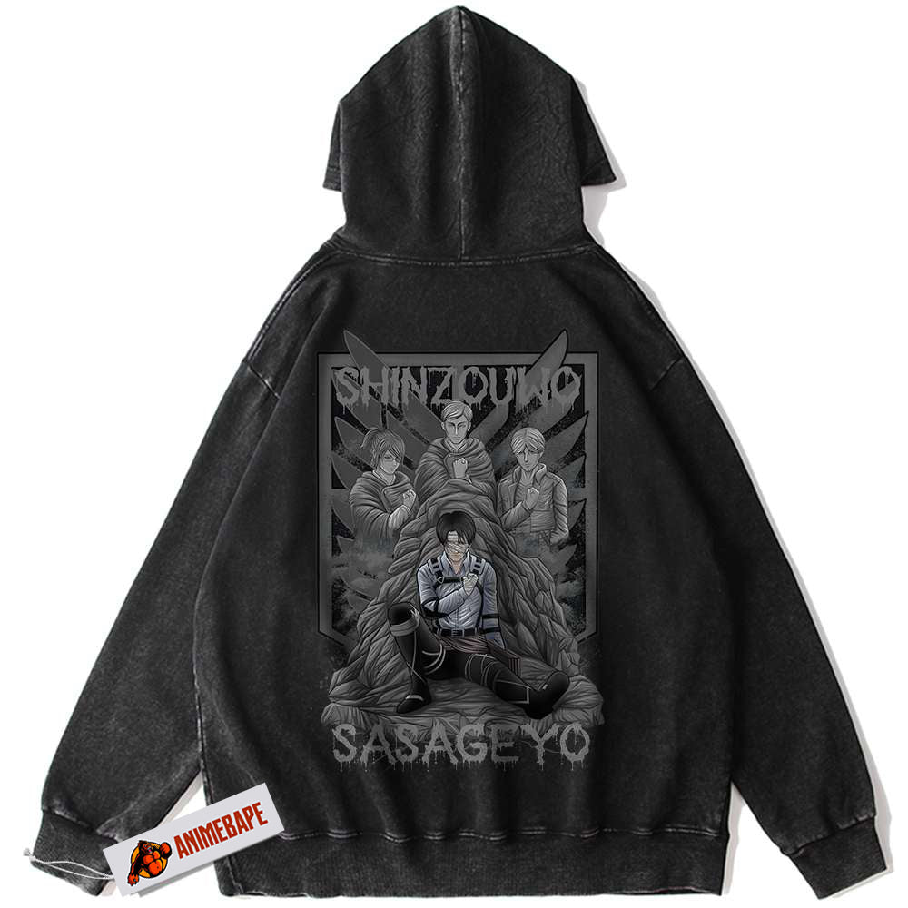 Levi Ackerman Anime Hoodie, Attack on Titan Vintage Hoodie v54