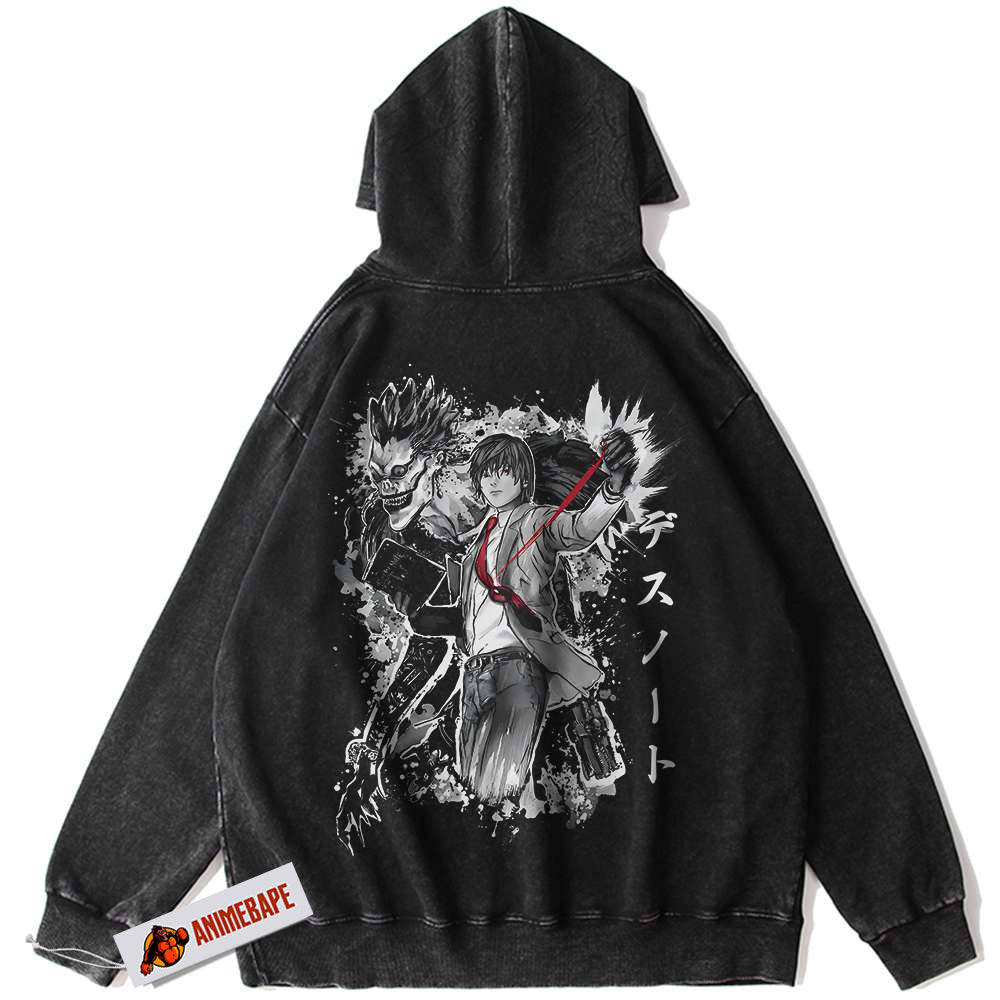 Death Note Light Yagami & Ryuk Vintage Anime Hoodie