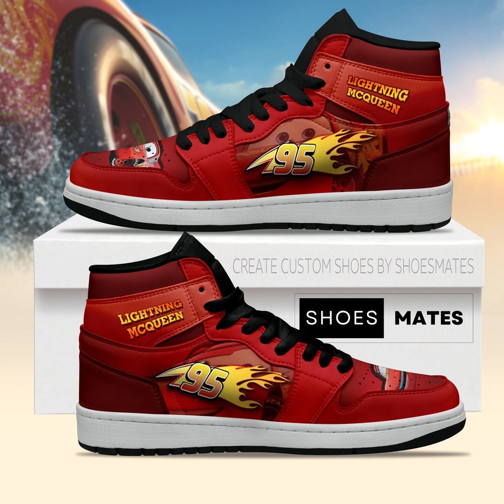 Lightning McQueen Air Jordan 1 High Top Shoes