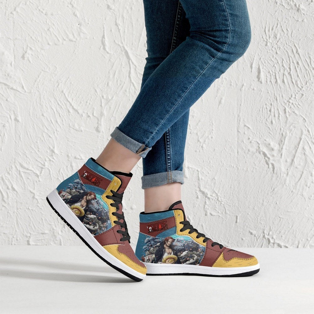 Luffy And Shanks One Piece JD1 High Top Shoes