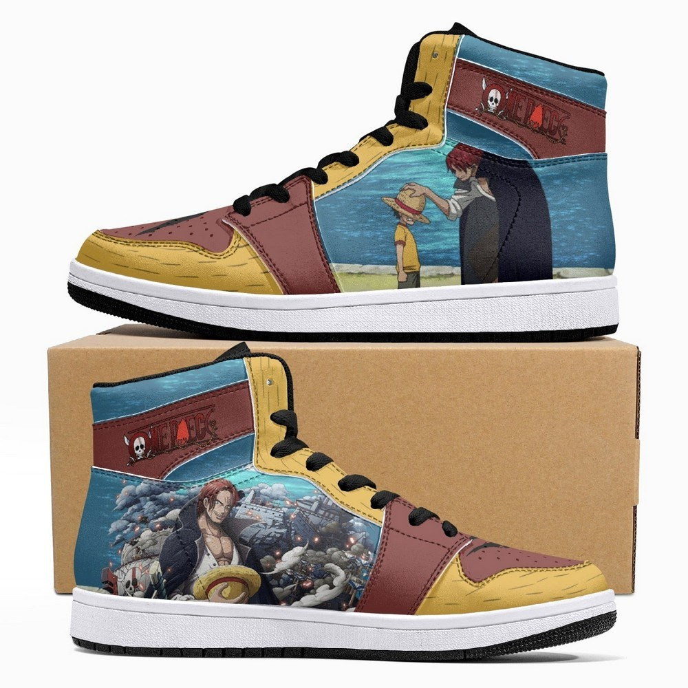 Luffy And Shanks One Piece JD1 High Top Shoes