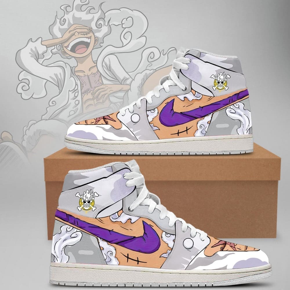 Luffy G5 One Piece Air Jordan 1 High Top Shoes SMLGOP2