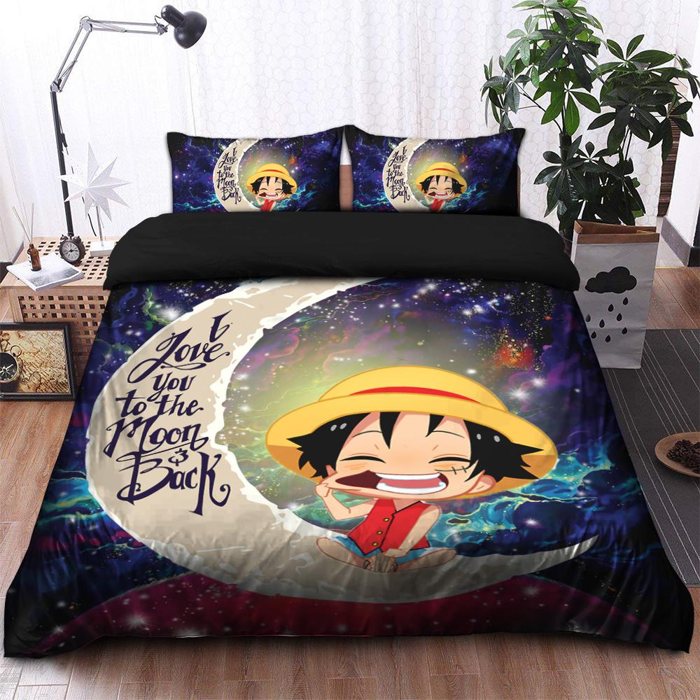 One Piece Luffy Galaxy Bedding Set with Duvet Cover & 2 Pillowcases