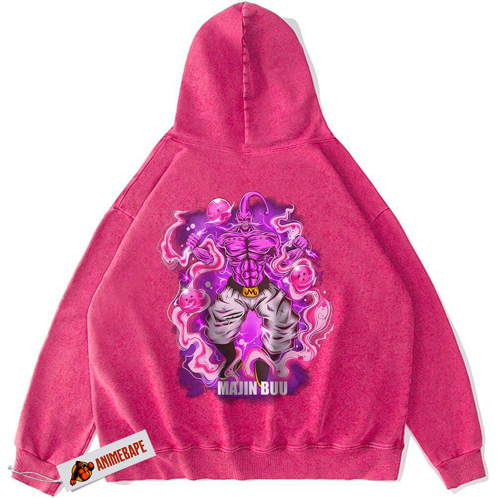 Dragon Ball Z Majin Buu Vintage Hoodie, Anime DBZ Hoodie