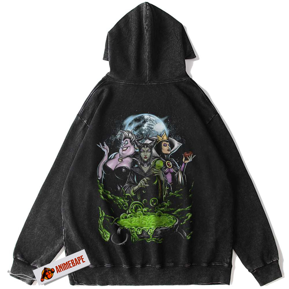 Disney Villains Hoodie: Maleficent, Evil Regina, Ursula Vintage Hoodie