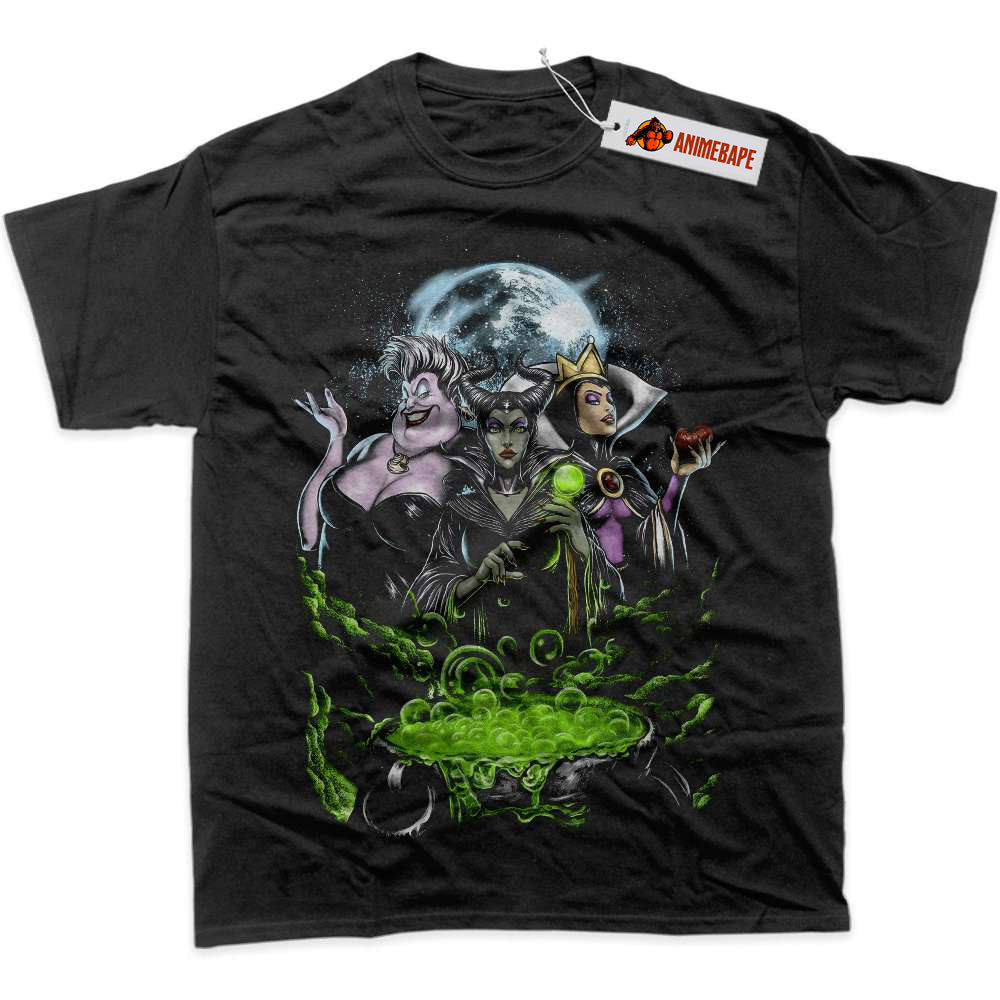 Maleficent Ursula Evil Regina Villains Graphic T-Shirt