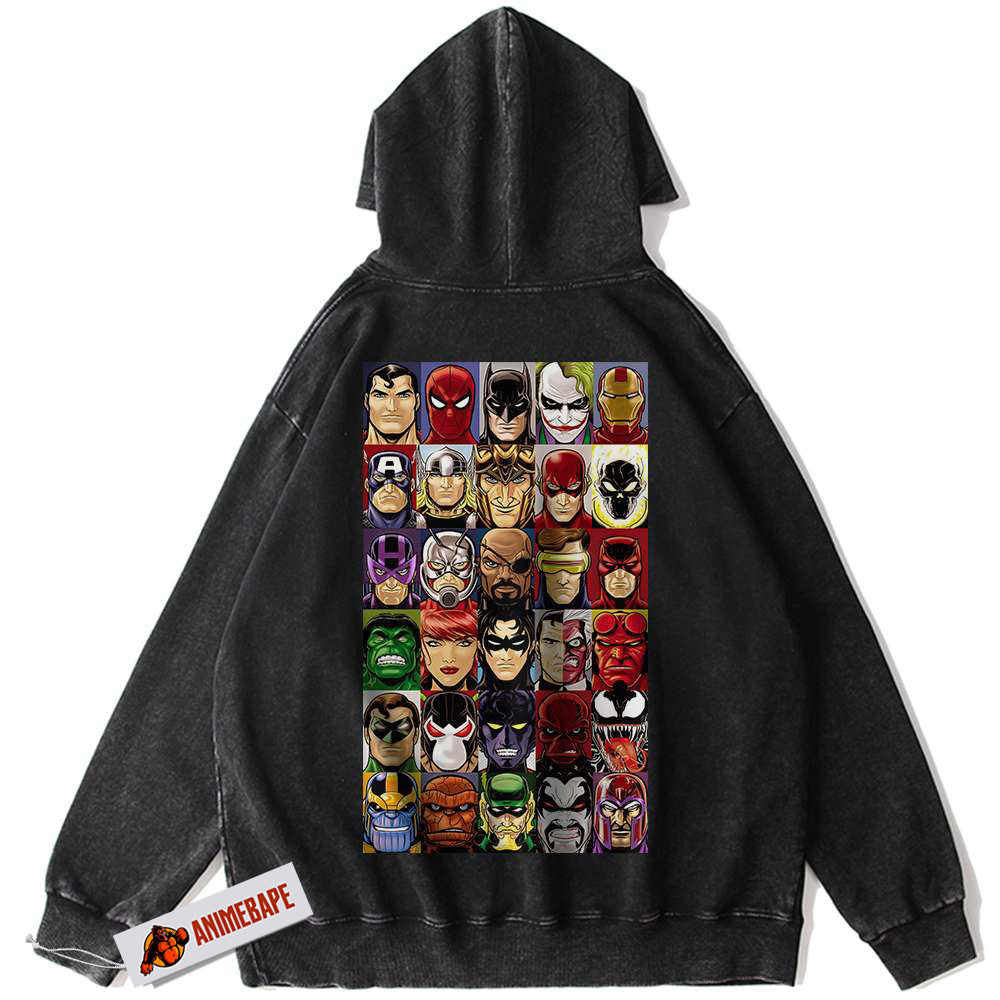 Marvel DC Comics Vintage Hoodie for Fans, Comfortable Apparel