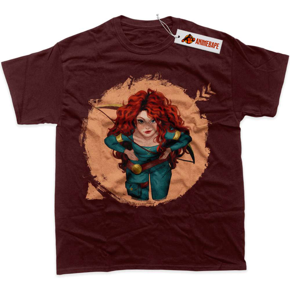 Brave Animated Merida Graphic T-Shirt for Kids and Adults