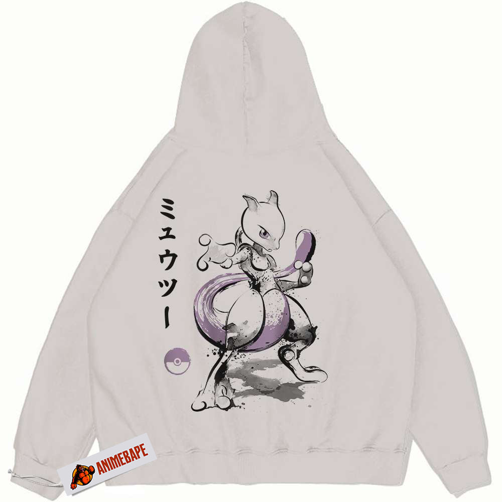 Vintage Pokemon Mewtwo Hoodie for Anime Fans - Unisex Hoodie