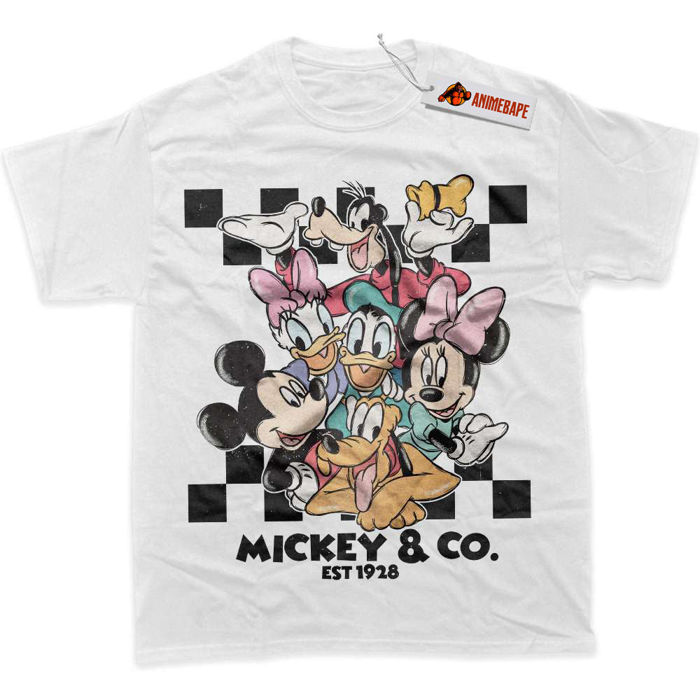 Disney Mickey Mouse Donald Duck Pluto Graphic T-Shirt