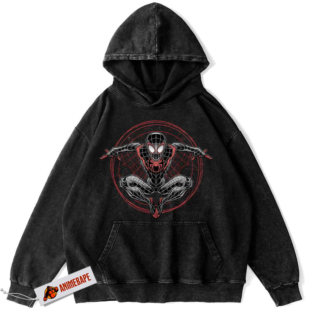 Miles Morales Spider-Man Vintage Hoodie, Marvel Comics Apparel