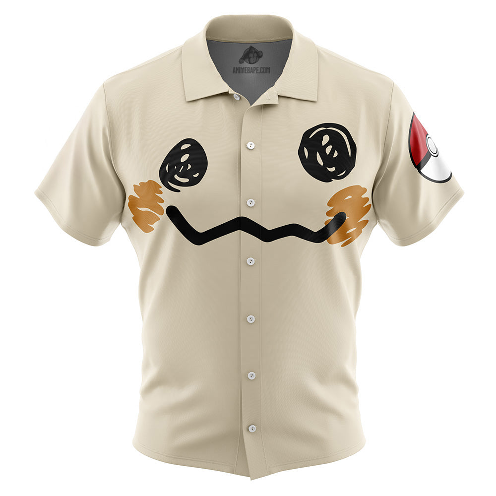 Mimikyu Face Pokemon Button Up Hawaiian Shirt