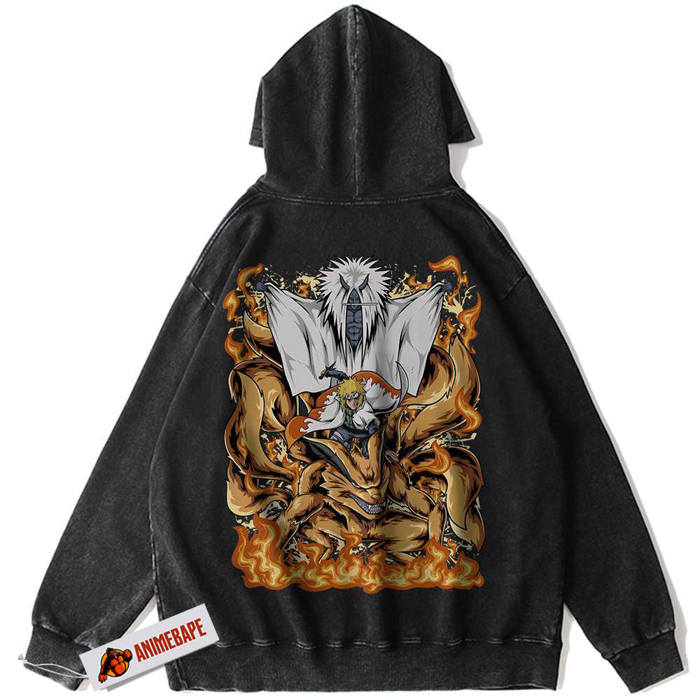 Minato Namikaze Naruto Vintage Hoodie for Anime Fans