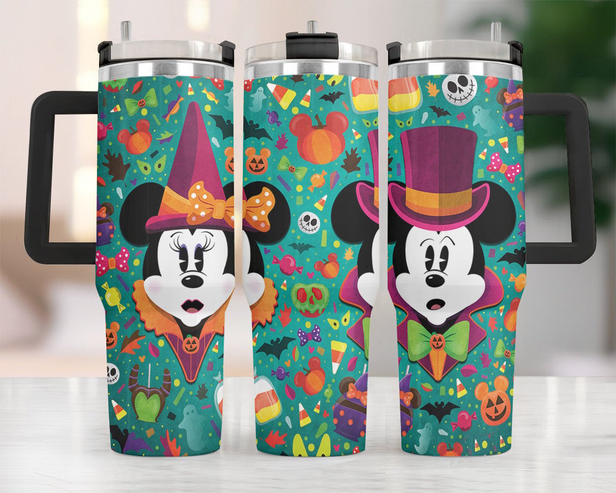 Mickey Mouse Disney And Minnie Halloween Items Large Tumbler