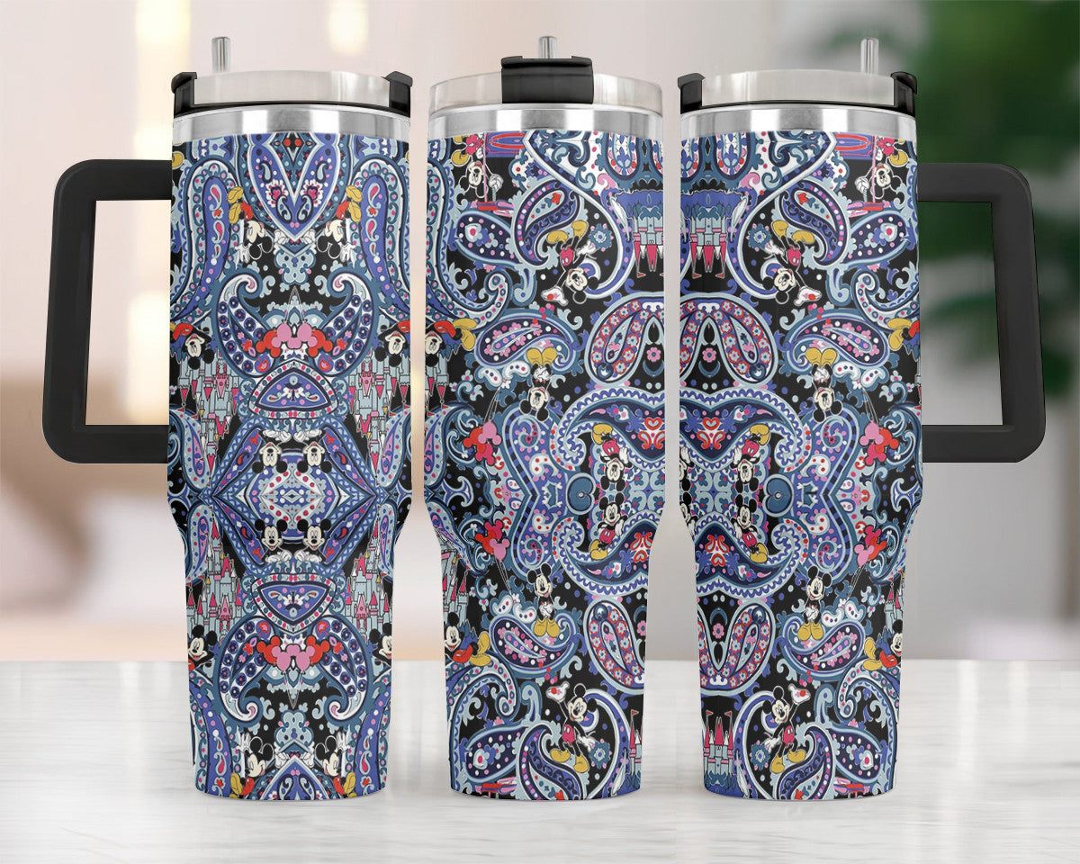 Mickey Mouse Disney Castle Mandala Large Tumbler