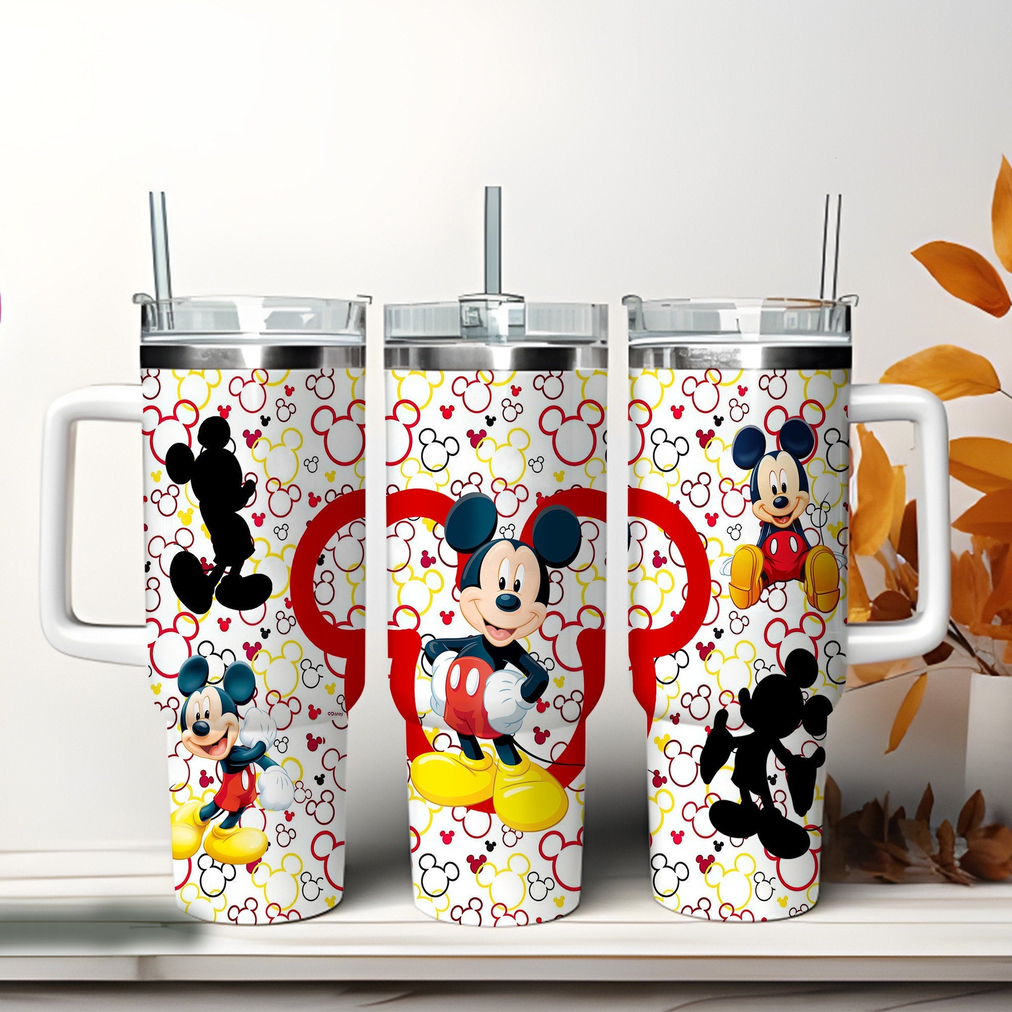 Mickey Mouse Disney Silhouette Mouse Head Large Tumbler