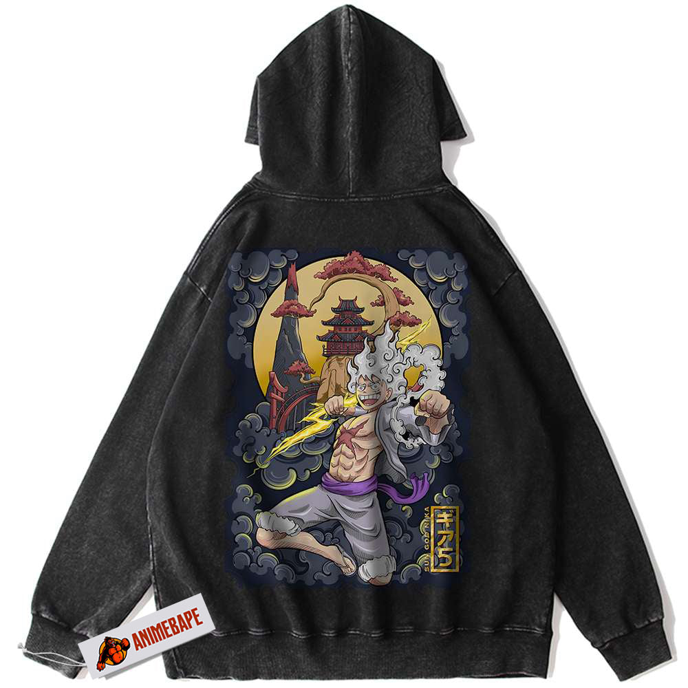 One Piece Monkey D Luffy Vintage Anime Hoodie for Men and Women