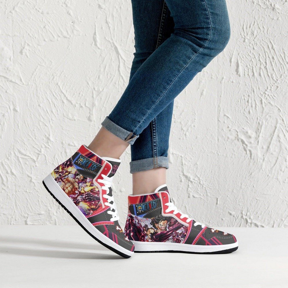 Monkey D. Luffy Gear 4th Snake Man One Piece JD1 High Top Shoes