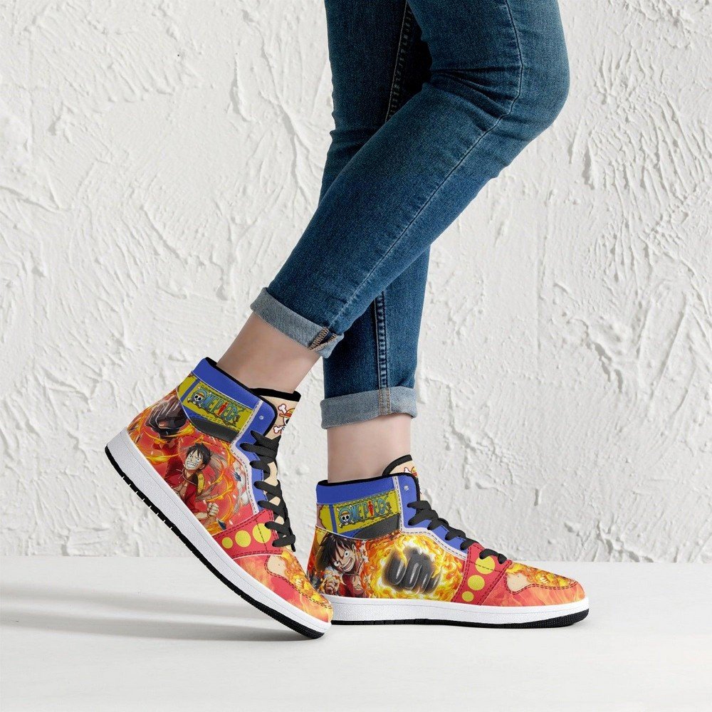 Monkey D. Luffy Red Hawk One Piece JD1 High Top Shoes