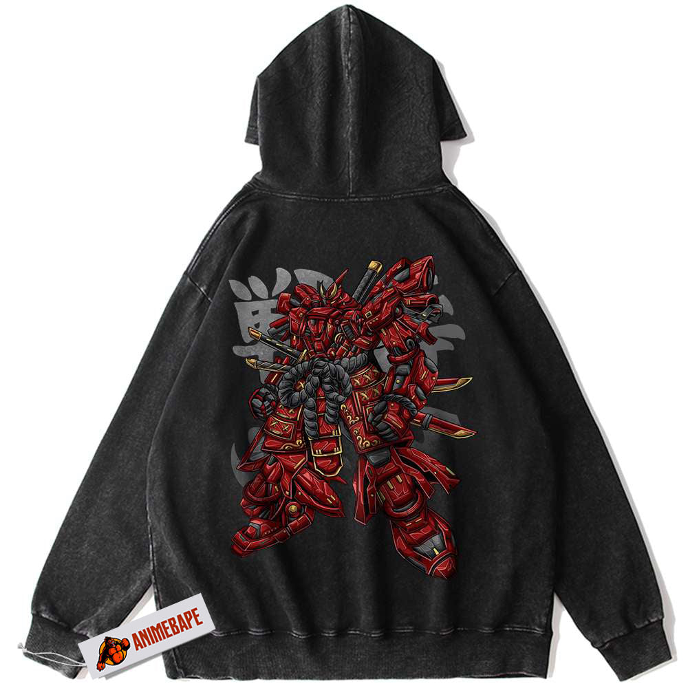 Sazabi Hoodie, Gundam Anime Vintage Hoodie for Fans and Collectors
